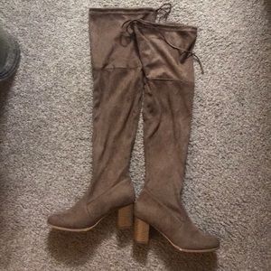 Over the knee, thigh high boots.